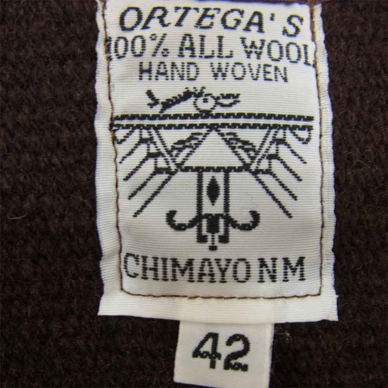 ORTEGA オルテガ CHIMAYO N.M. チマヨ ネイティブ ウール ベスト ブラウン系 42【美品】【中古】