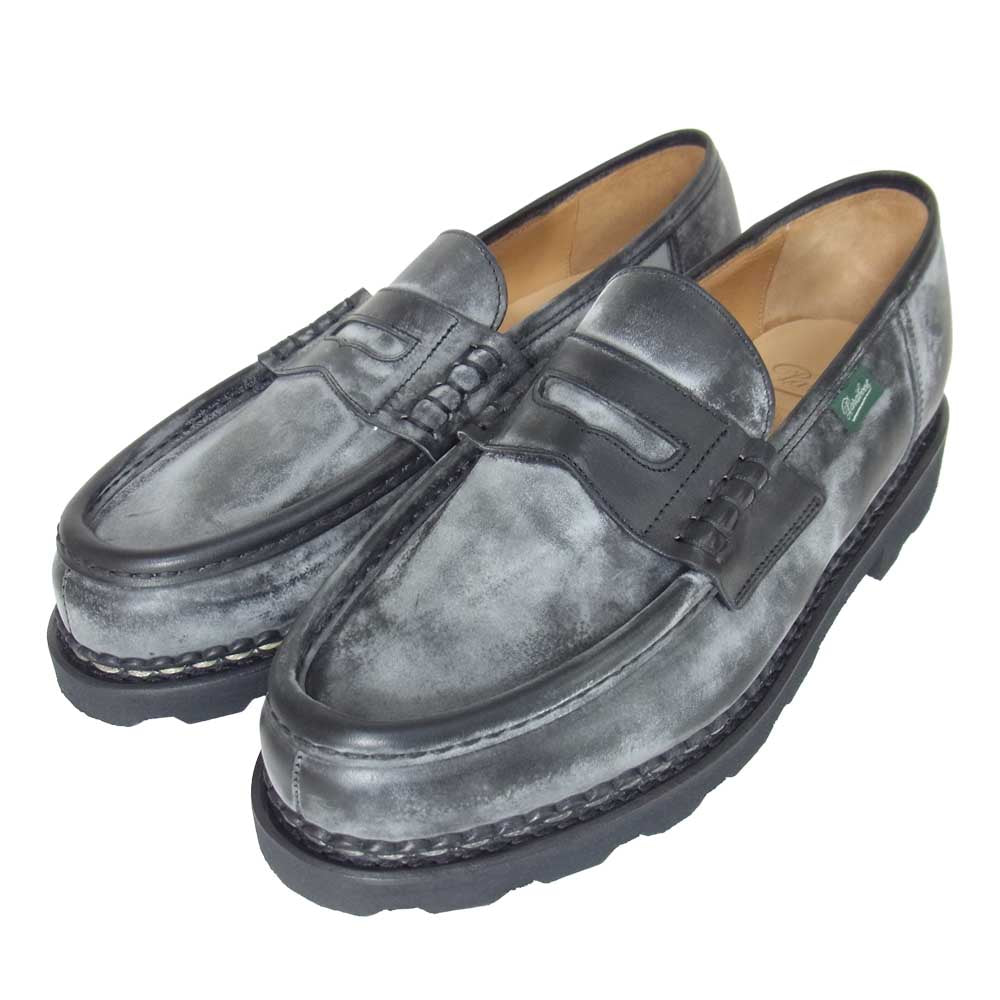 Paraboot パラブーツ 99412 REIMS MARCHE ランス ローファー スリッポン シューズ ブラック系 7【新古品】【未使用】【中古】