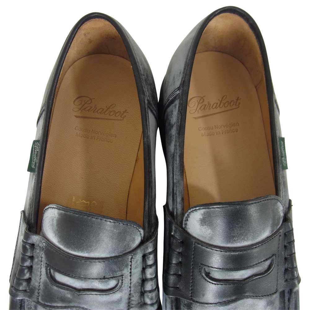 Paraboot パラブーツ 99412 REIMS MARCHE ランス ローファー スリッポン シューズ ブラック系 7【新古品】【未使用】【中古】