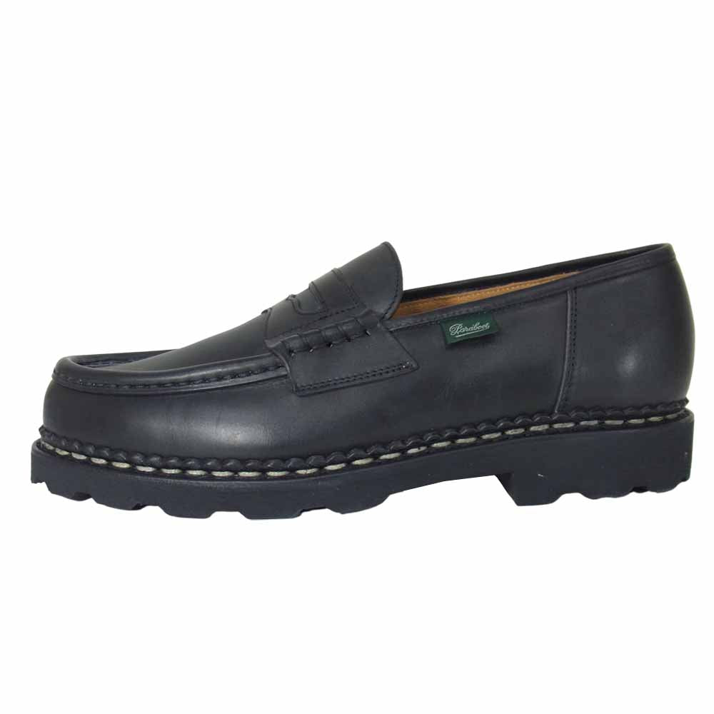Paraboot パラブーツ 99412 REIMS MARCHE ランス ローファー スリッポン シューズ ブラック系 7.5【新古品】【未使用】【中古】