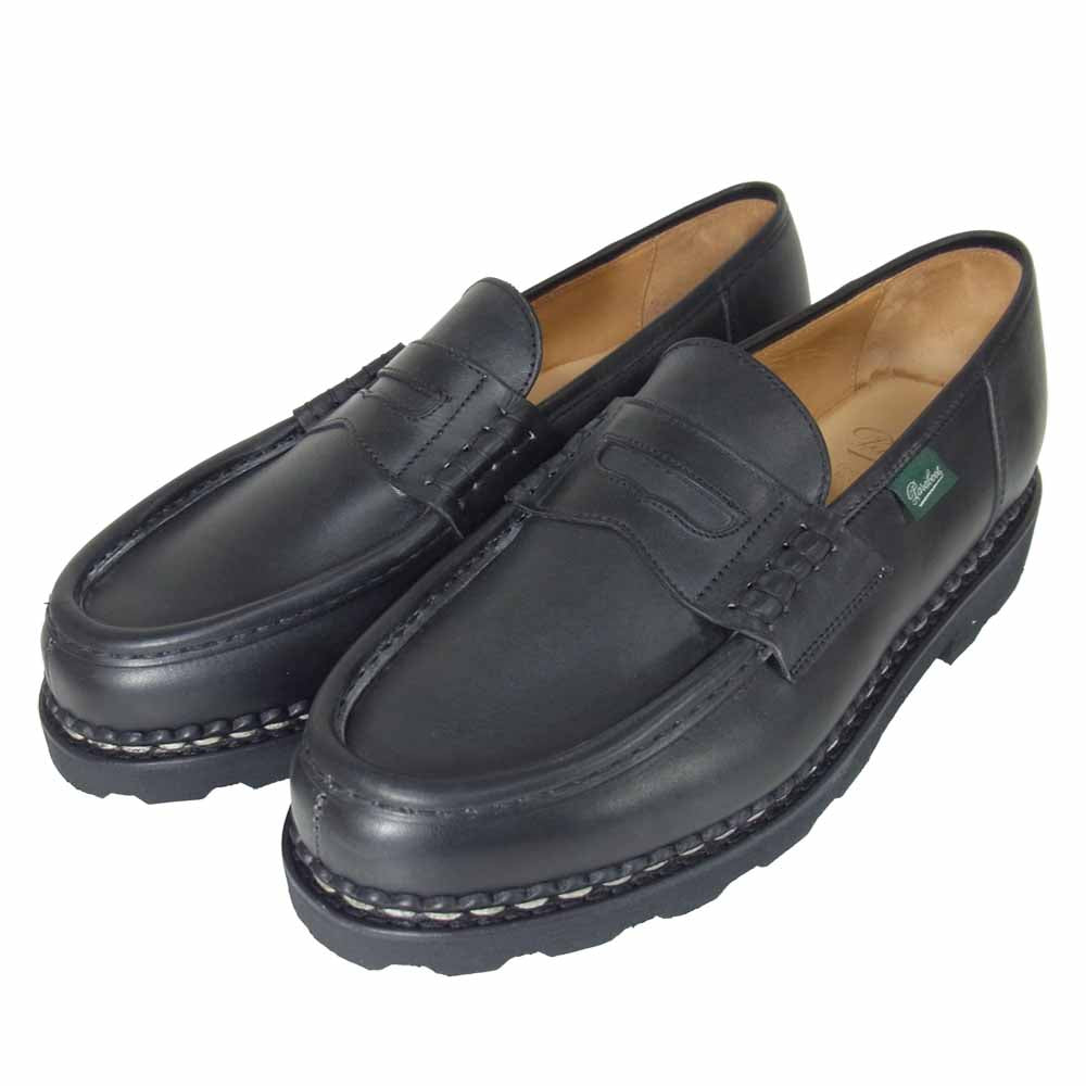 Paraboot パラブーツ 99412 REIMS MARCHE ランス ローファー スリッポン シューズ ブラック系 7.5【新古品】【未使用】【中古】