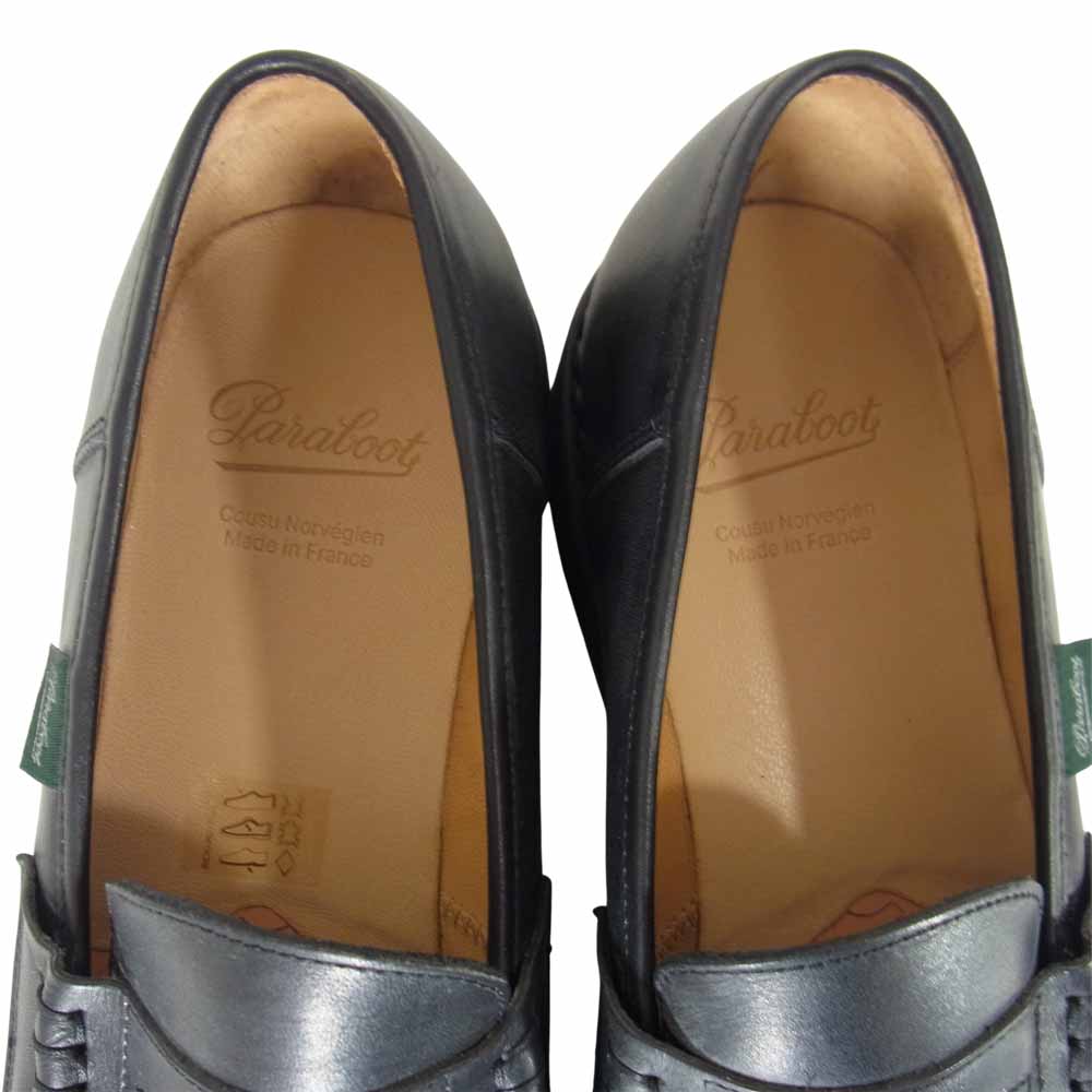 Paraboot パラブーツ 99412 REIMS MARCHE ランス ローファー スリッポン シューズ ブラック系 7.5【新古品】【未使用】【中古】