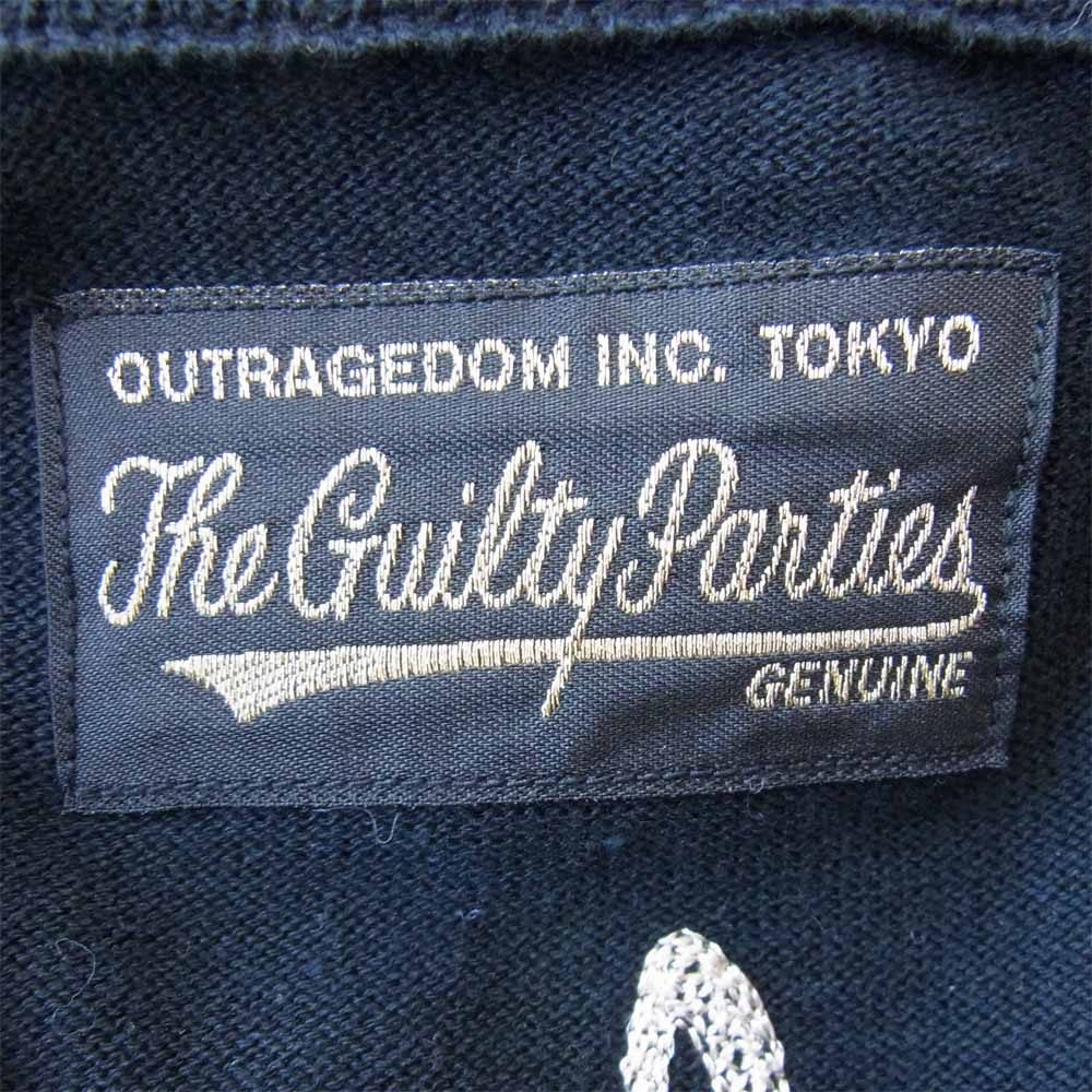 WACKO MARIA ワコマリア 16SS-KNT-04 guilty parties チェーン刺繍 カーディガン ブラック系 L【中古】