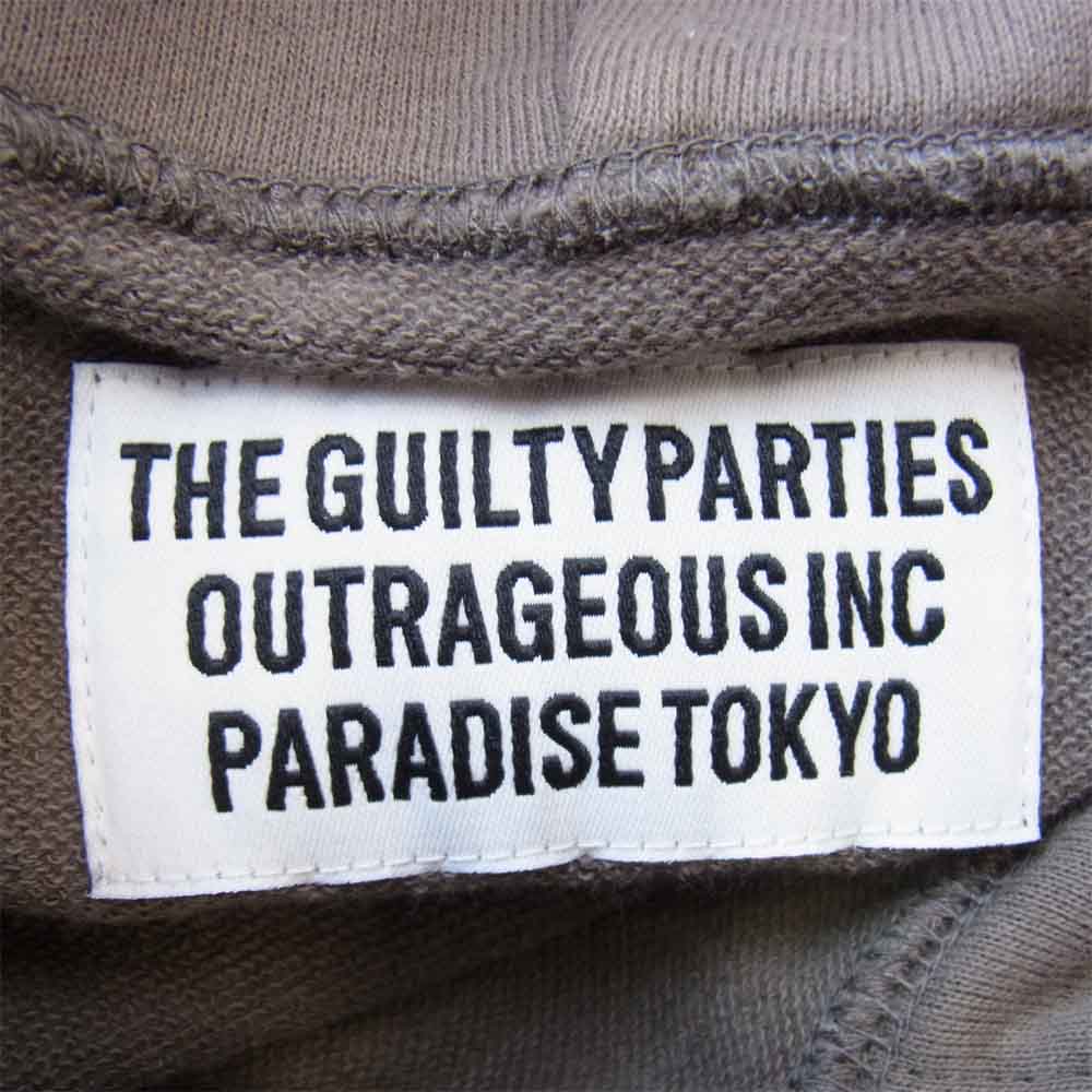 WACKO MARIA ワコマリア ROCK STEADY TOKYO プリント プルオーバー パーカー ブラウン系 L【中古】