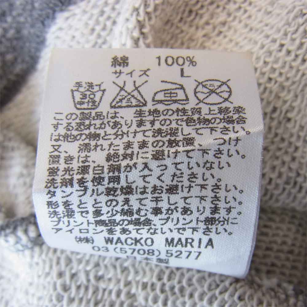 WACKO MARIA ワコマリア プリント スウェット プルオーバー パーカー グレー系 L【中古】