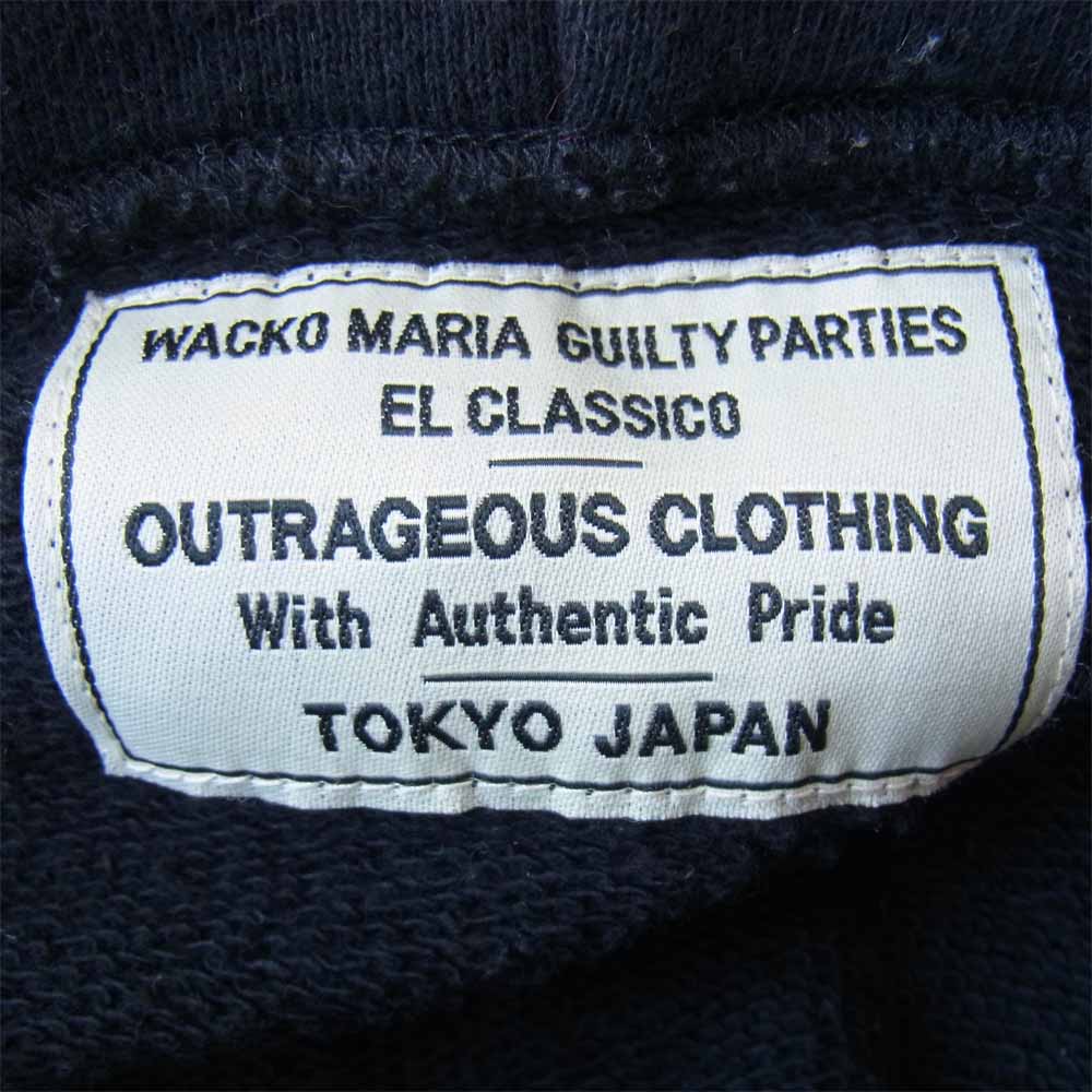 WACKO MARIA ワコマリア プリント スウェット プルオーバー パーカー ブラック系 L【中古】