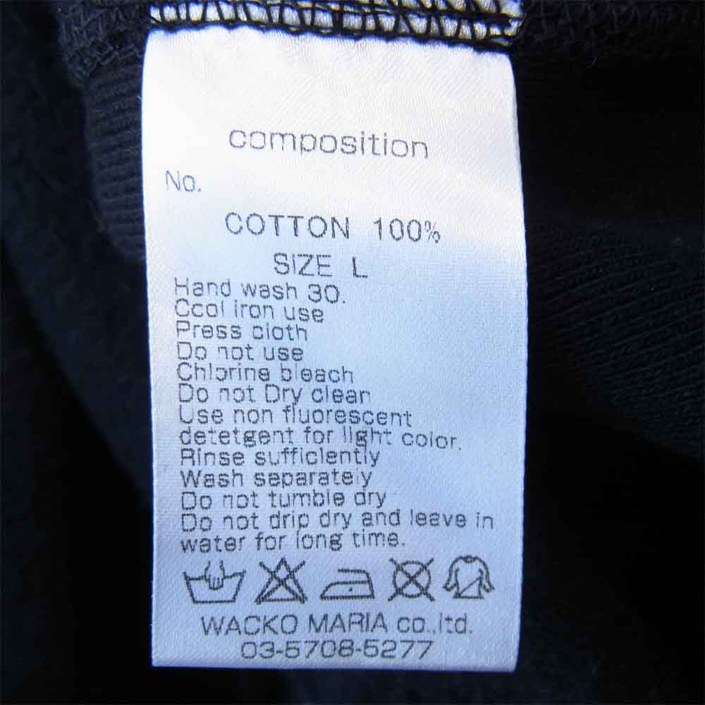 WACKO MARIA ワコマリア HEAVY WEIGHT ZIP HOODED SWEAT SHIRTヘビーウェイト フルジップ パーカー ブラック系 L【中古】