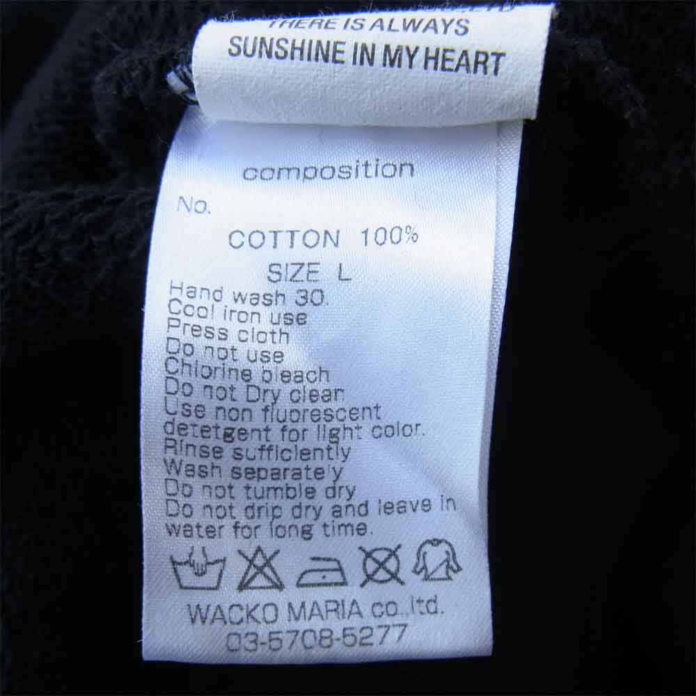 WACKO MARIA ワコマリア HEAVY WEIGHT ZIP HOODED SWEAT SHIRTヘビーウェイト フルジップ パーカー ブラック系 L【中古】