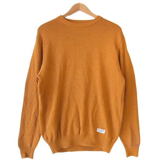 WACKO MARIA ワコマリア CLASSIC CREW NECK SWEATER クラシック クルーネック セーター マスタード L【中古】