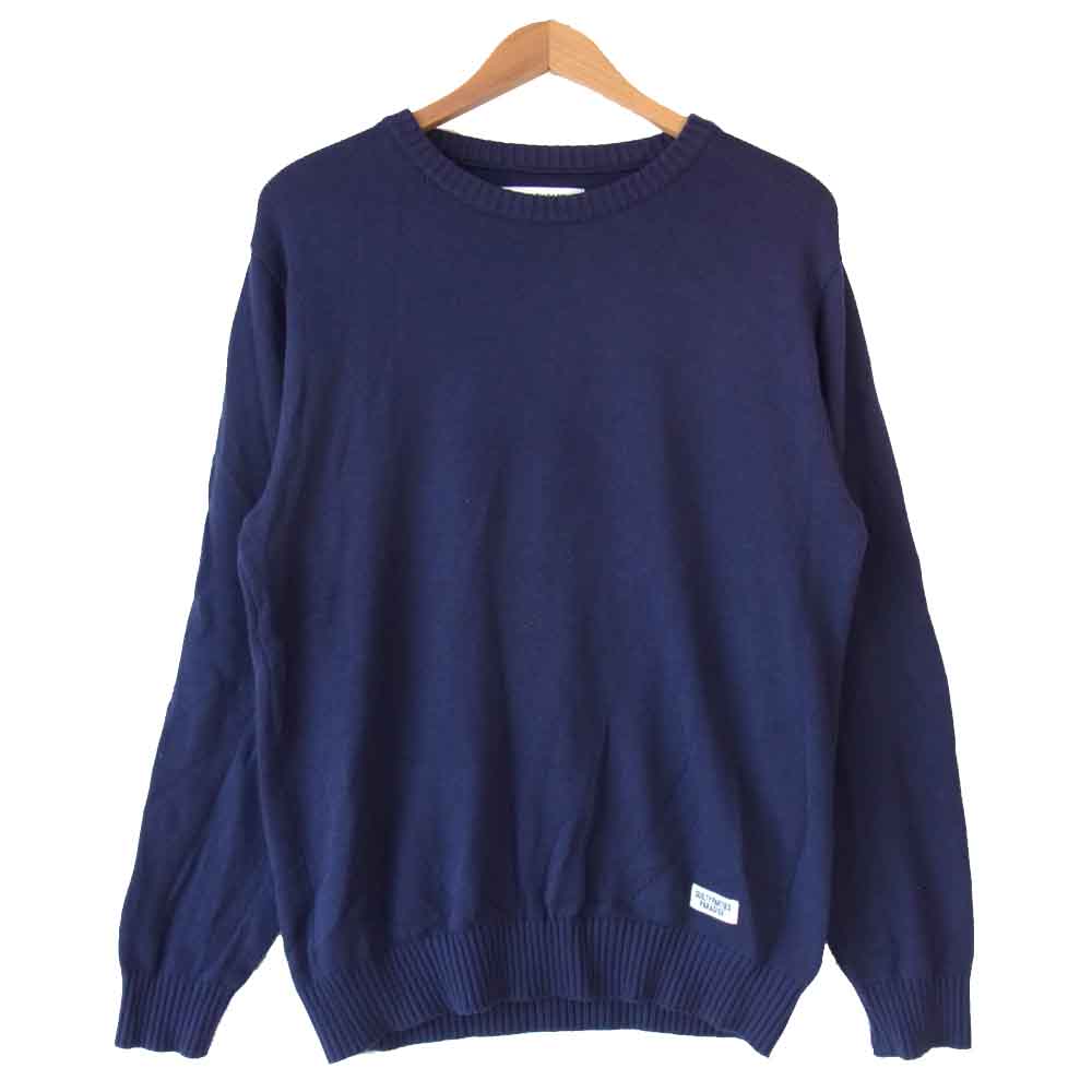 WACKO MARIA ワコマリア CLASSIC CREW NECK SWEATER クラシック クルーネック セーター パープル系 L【中古】