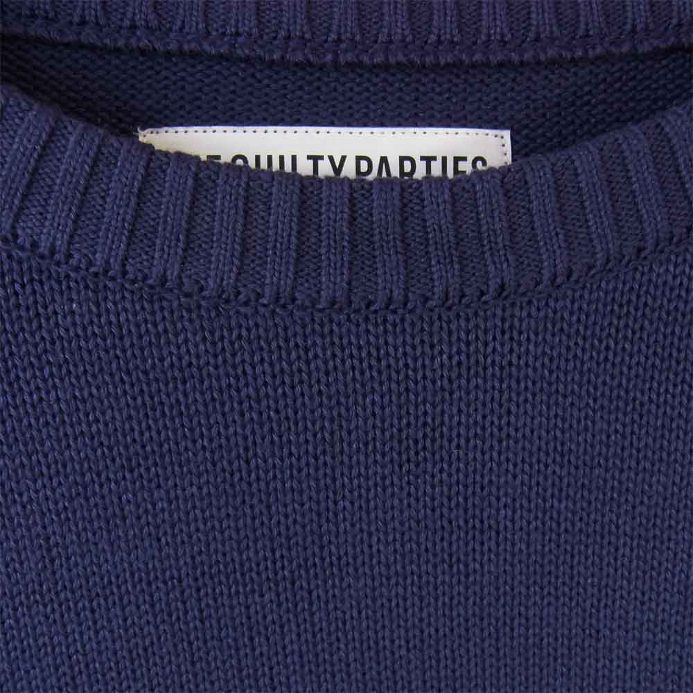 WACKO MARIA ワコマリア CLASSIC CREW NECK SWEATER クラシック クルーネック セーター パープル系 L【中古】