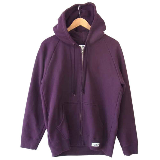 WACKO MARIA ワコマリア HEAVY WEIGHT ZIP HOODED SWEAT SHIRTヘビーウェイト フルジップ パーカー パープル系 L【中古】