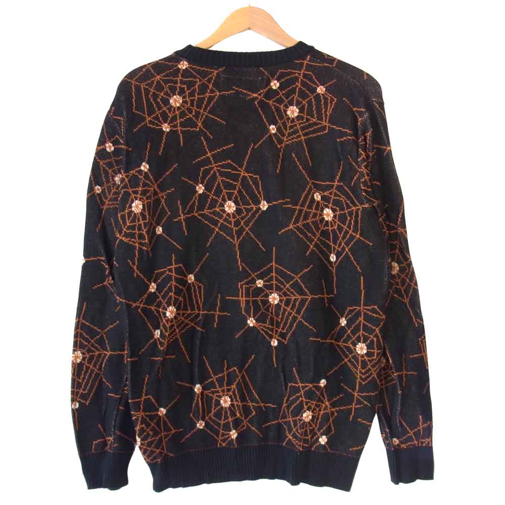 WACKO MARIA ワコマリア 17SS 17FW-WMK-KN14 ATOMIC SPIDER JACQUARD アトミック スパイダー ジャガード ニット ブラック系 L【中古】