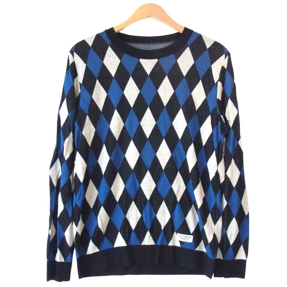 WACKO MARIA ワコマリア 16SS 16SS-WMK-KN12 アーガイル ニット マルチカラー系 L【美品】【中古】