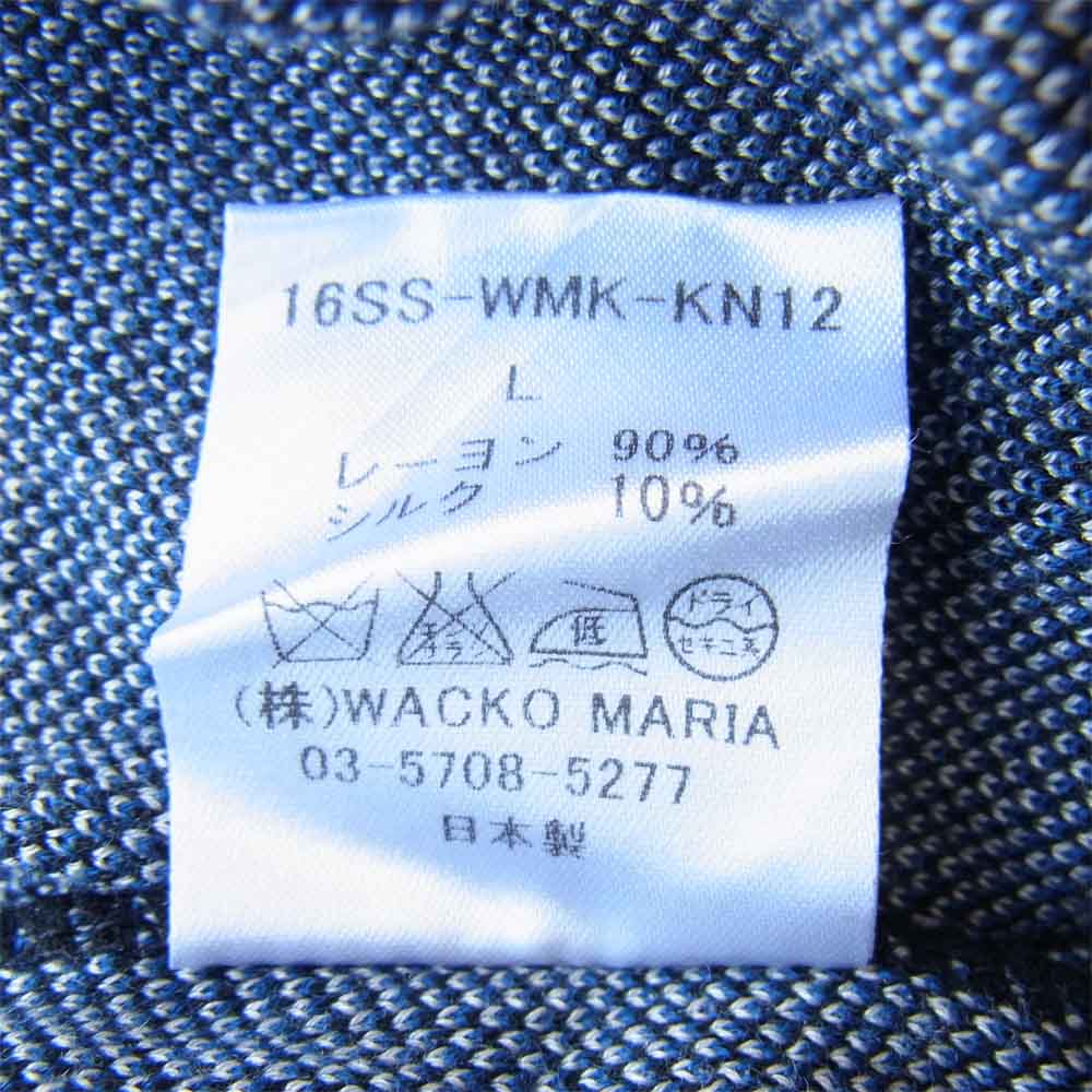 WACKO MARIA ワコマリア 16SS 16SS-WMK-KN12 アーガイル ニット マルチカラー系 L【美品】【中古】