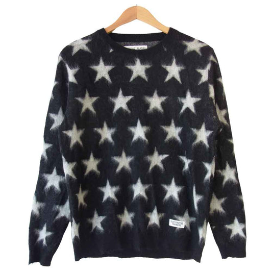 WACKO MARIA ワコマリア WMK-JQ02 STAR MOHAIR スター モヘア ニット ブラック系 L【美品】【中古】