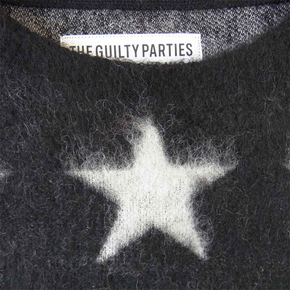 WACKO MARIA ワコマリア WMK-JQ02 STAR MOHAIR スター モヘア ニット ブラック系 L【美品】【中古】