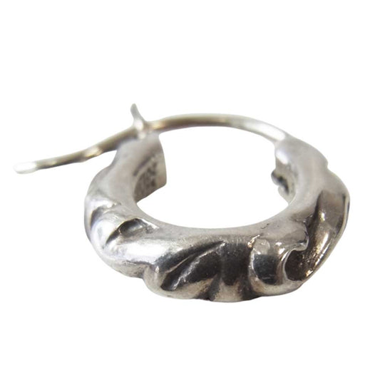 CHROME HEARTS クロムハーツ（原本無） TNY HOOP SCRL タイニー スクロール フープ シルバーピアス シルバー系【中古】