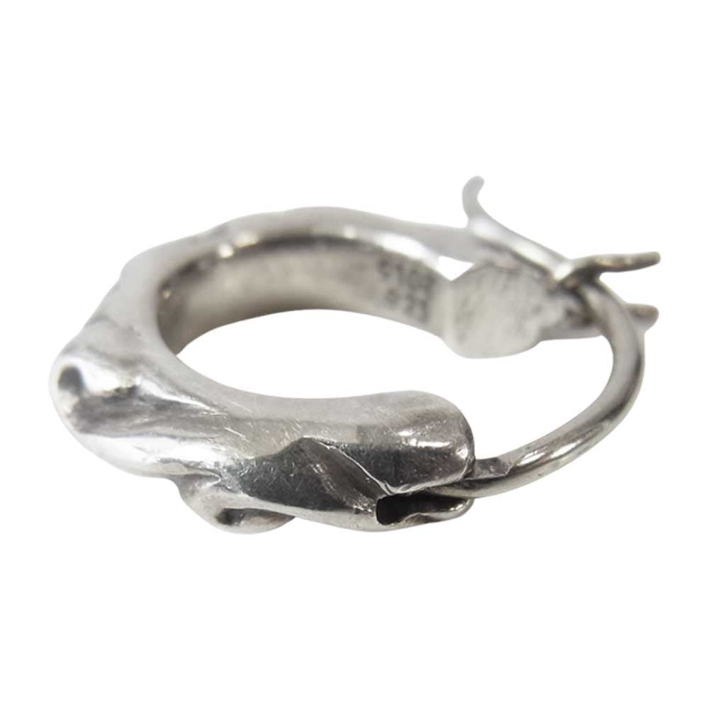 CHROME HEARTS クロムハーツ（原本無） TNY HOOP SCRL タイニー スクロール フープ シルバーピアス シルバー系【中古】