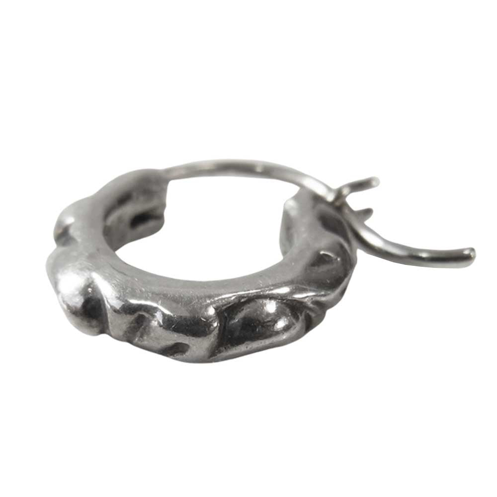 CHROME HEARTS クロムハーツ（原本有） TNY HOOP SCRL タイニー スクロール フープ シルバー ピアス シルバー系【中古】