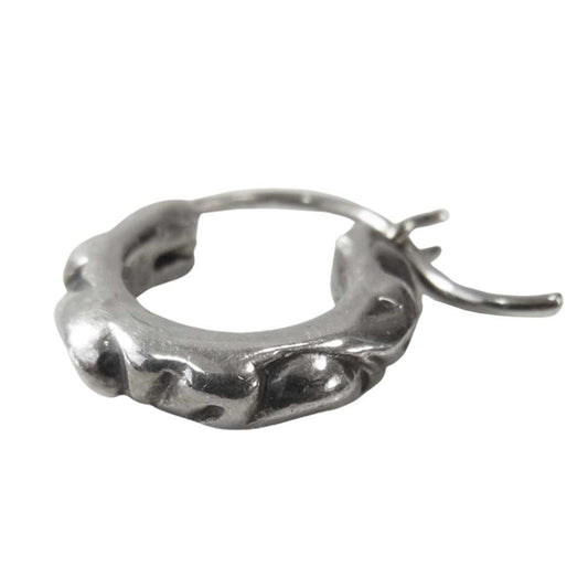 CHROME HEARTS クロムハーツ（原本有） TNY HOOP SCRL タイニー スクロール フープ シルバー ピアス シルバー系【中古】