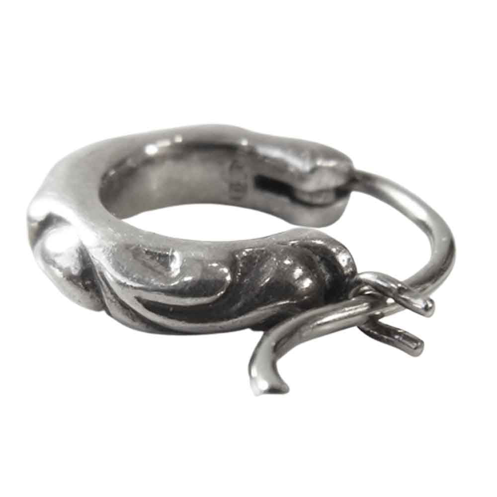 CHROME HEARTS クロムハーツ（原本有） TNY HOOP SCRL タイニー スクロール フープ シルバー ピアス シルバー系【中古】