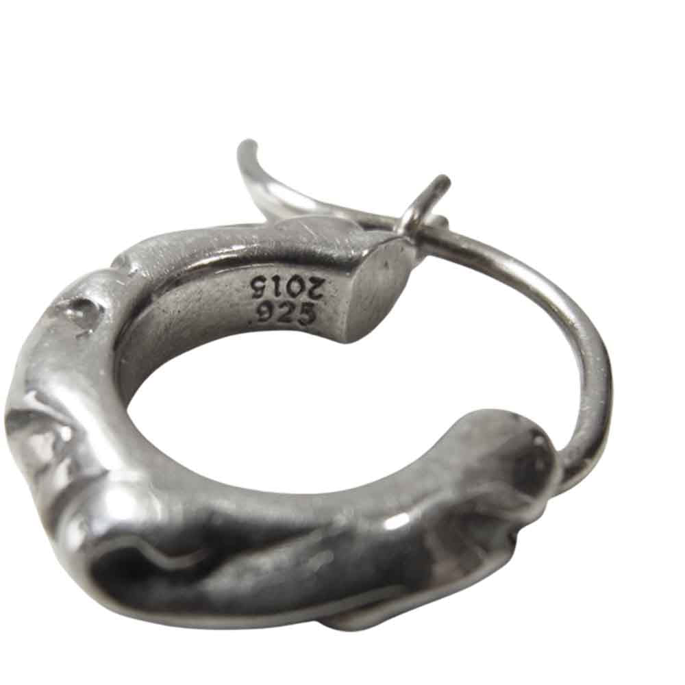 CHROME HEARTS クロムハーツ（原本有） TNY HOOP SCRL タイニー スクロール フープ シルバー ピアス シルバー系【中古】