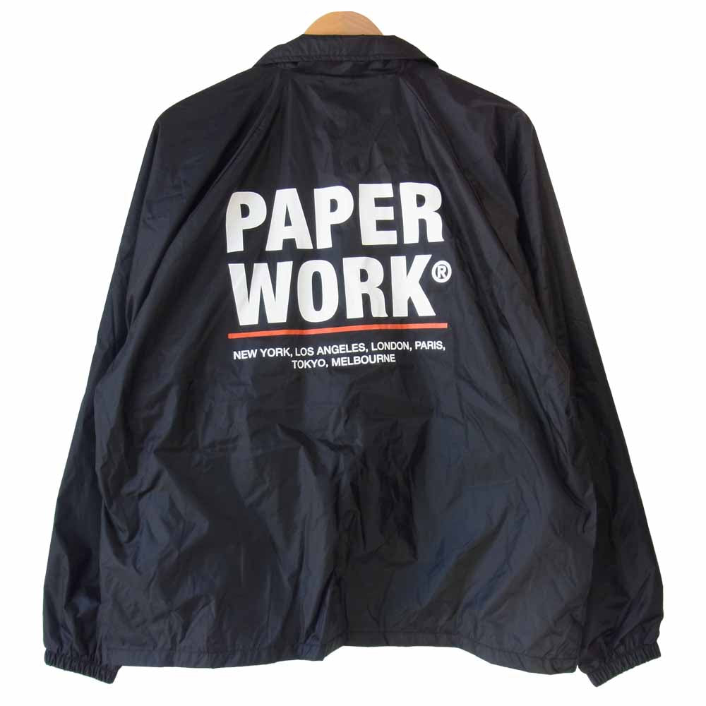 ペーパーワーク  コーチジャケット ブラック系 L【中古】