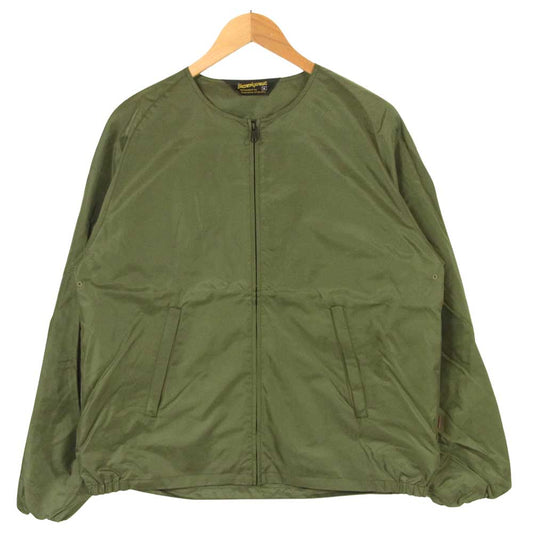 ブルコ OL-045-021 Crew Neck Jacket クルーネック ノーカラー ジャケット 中国製 カーキ系 M【美品】【中古】