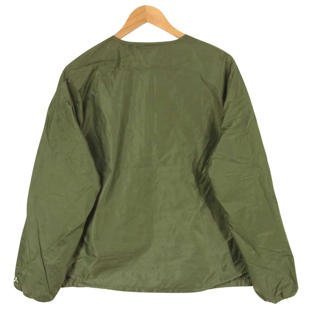 ブルコ OL-045-021 Crew Neck Jacket クルーネック ノーカラー ジャケット 中国製 カーキ系 M【美品】【中古】
