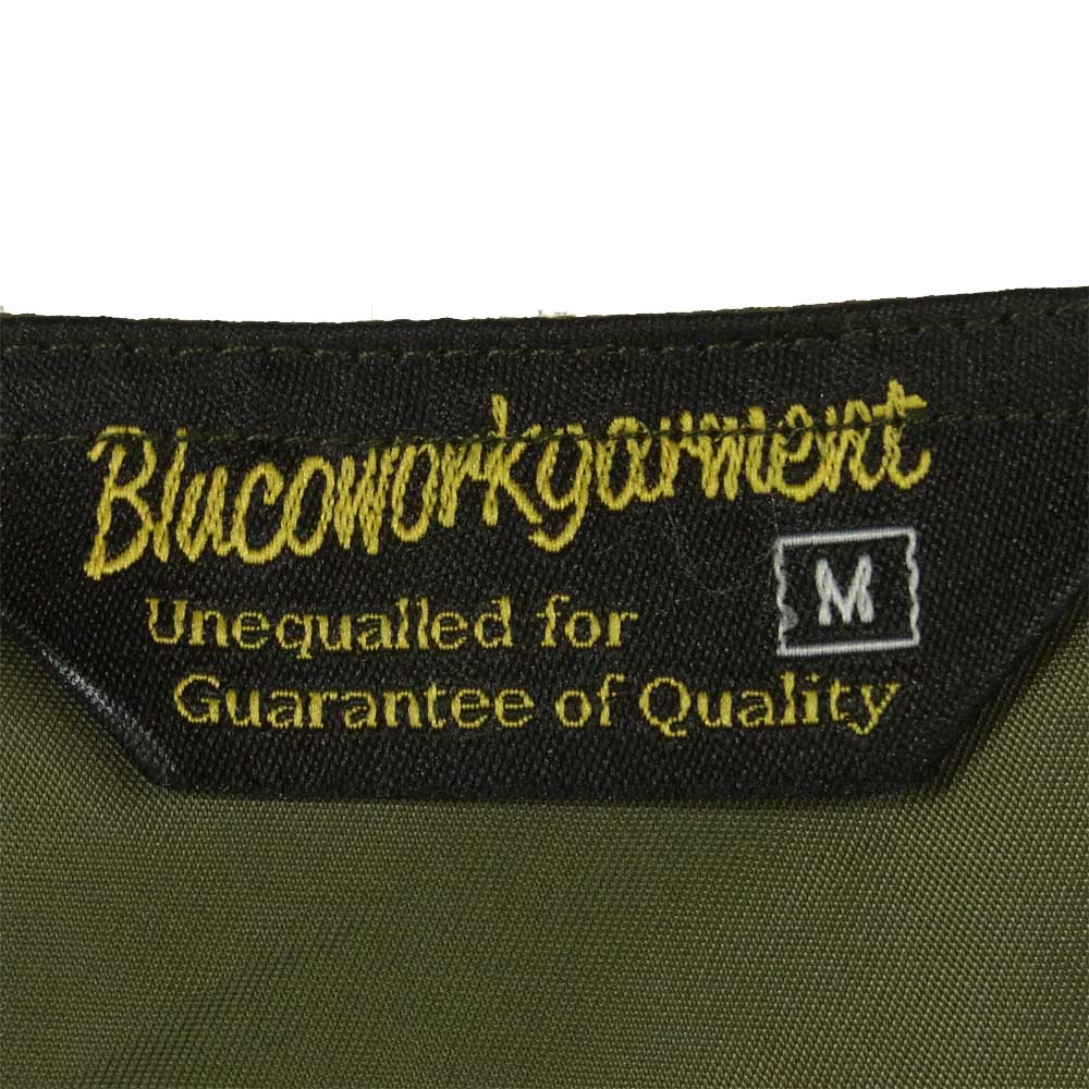 ブルコ OL-045-021 Crew Neck Jacket クルーネック ノーカラー ジャケット 中国製 カーキ系 M【美品】【中古】
