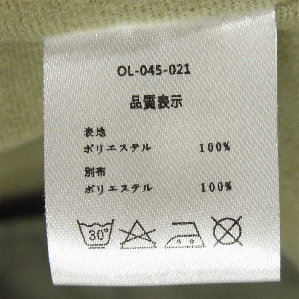 ブルコ OL-045-021 Crew Neck Jacket クルーネック ノーカラー ジャケット 中国製 カーキ系 M【美品】【中古】