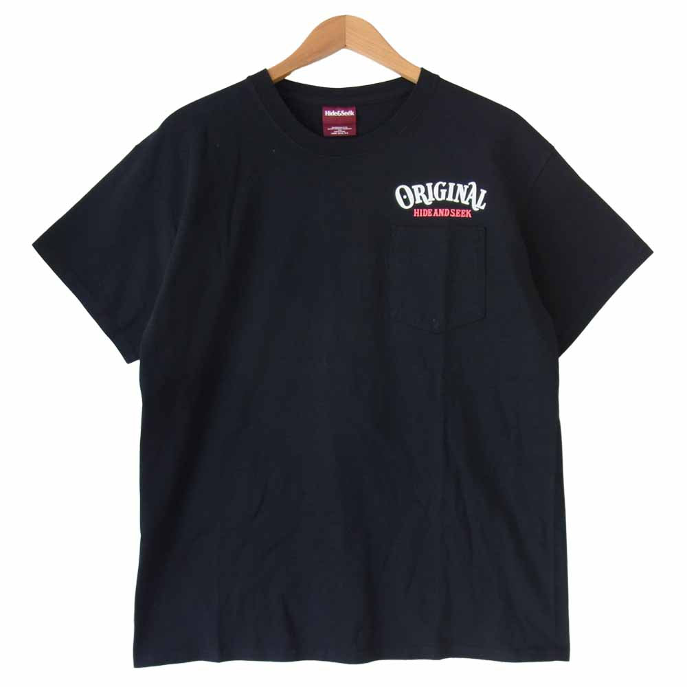 TENDERLOIN テンダーロイン × HIDEANDSEEK ハイドアンドシーク T-Pocket Tee ポケット Tシャツ ブラック系 L【美品】【中古】