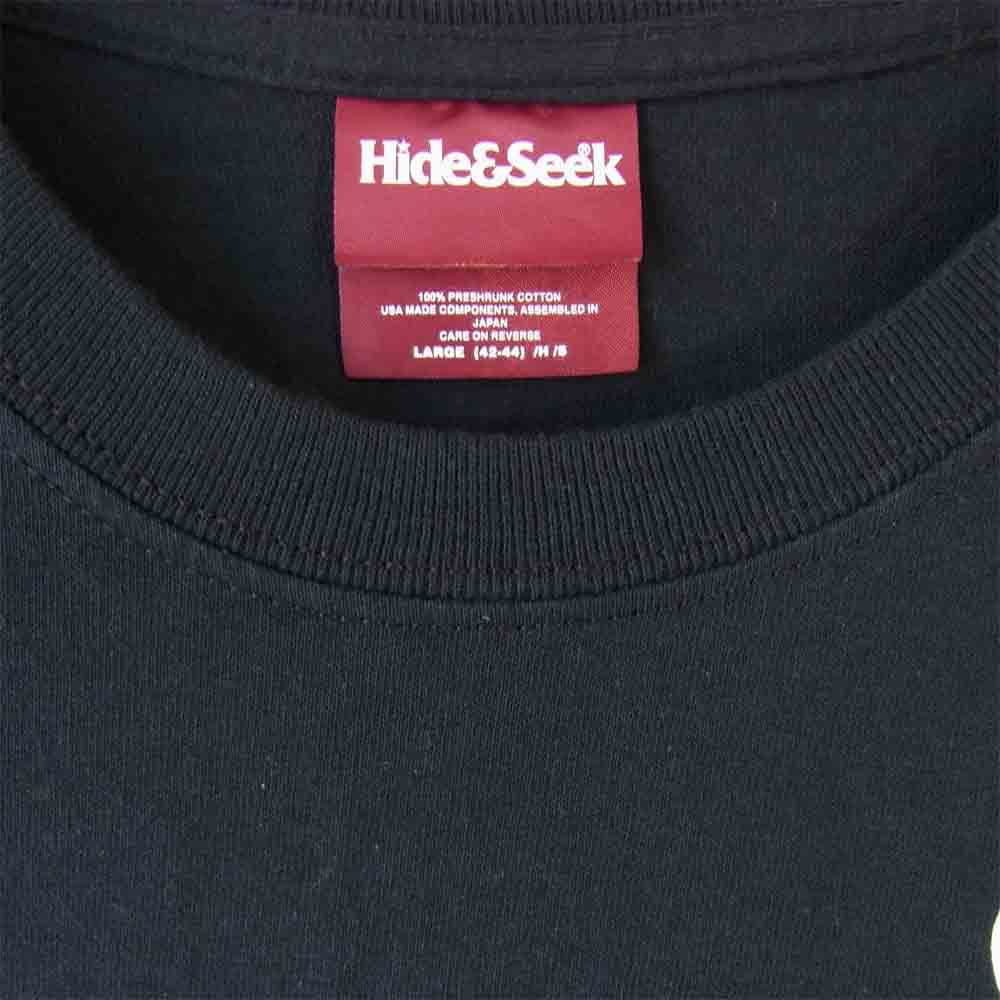 TENDERLOIN テンダーロイン × HIDEANDSEEK ハイドアンドシーク T-Pocket Tee ポケット Tシャツ ブラック系 L【美品】【中古】