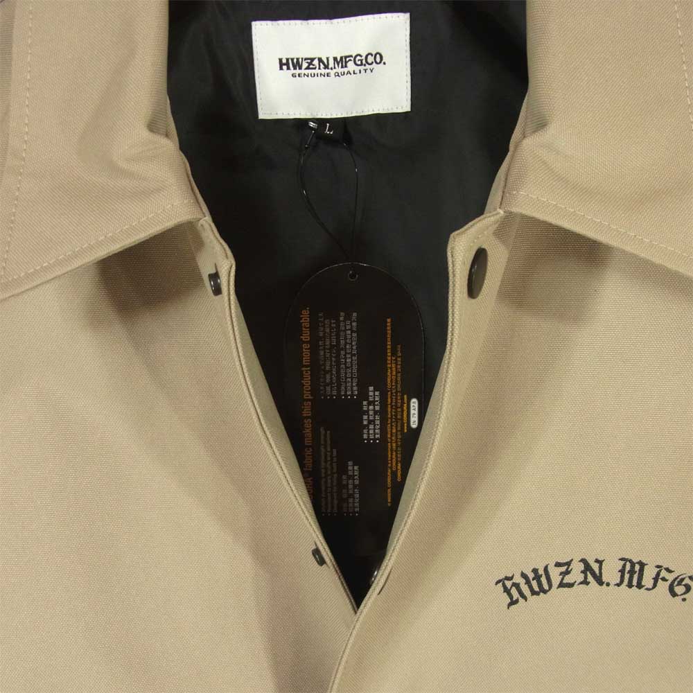 ハウゼンブロス OLD-E LOGO CORDURA COACH JACKET コーデュラナイロン コーチ ジャケット グレージュ系 L【美品】【中古】