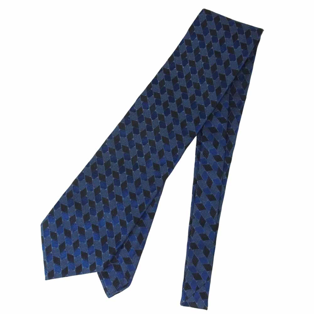 ジリー 総柄 ネクタイ ブルー系【中古】