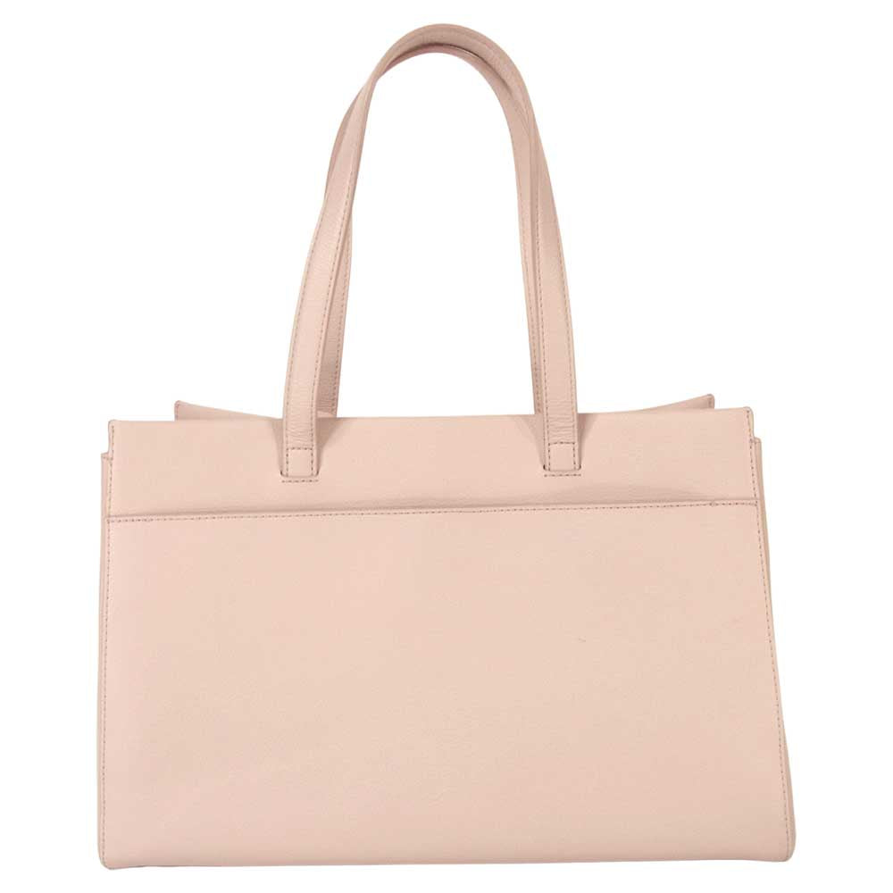 agnes b. アニエスベー VOYAGE ボヤージュ ポーチ付き トート ハンド バック 牛床革 ベトナム製 ピンク系【中古】