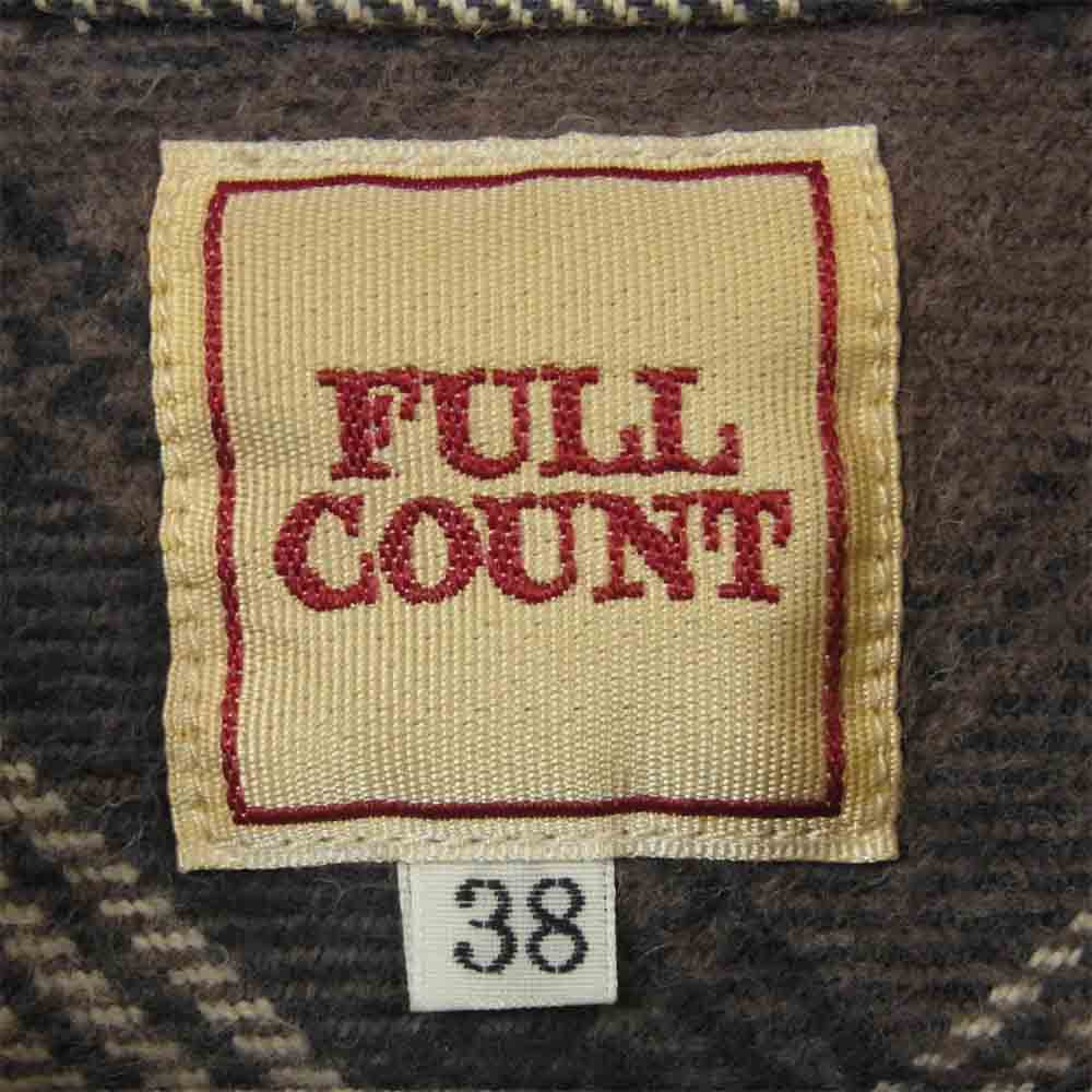 FULLCOUNT フルカウント 4718 ヘビー ネル チェック 長袖 ワーク シャツ グレイッシュブラウン系 38【中古】