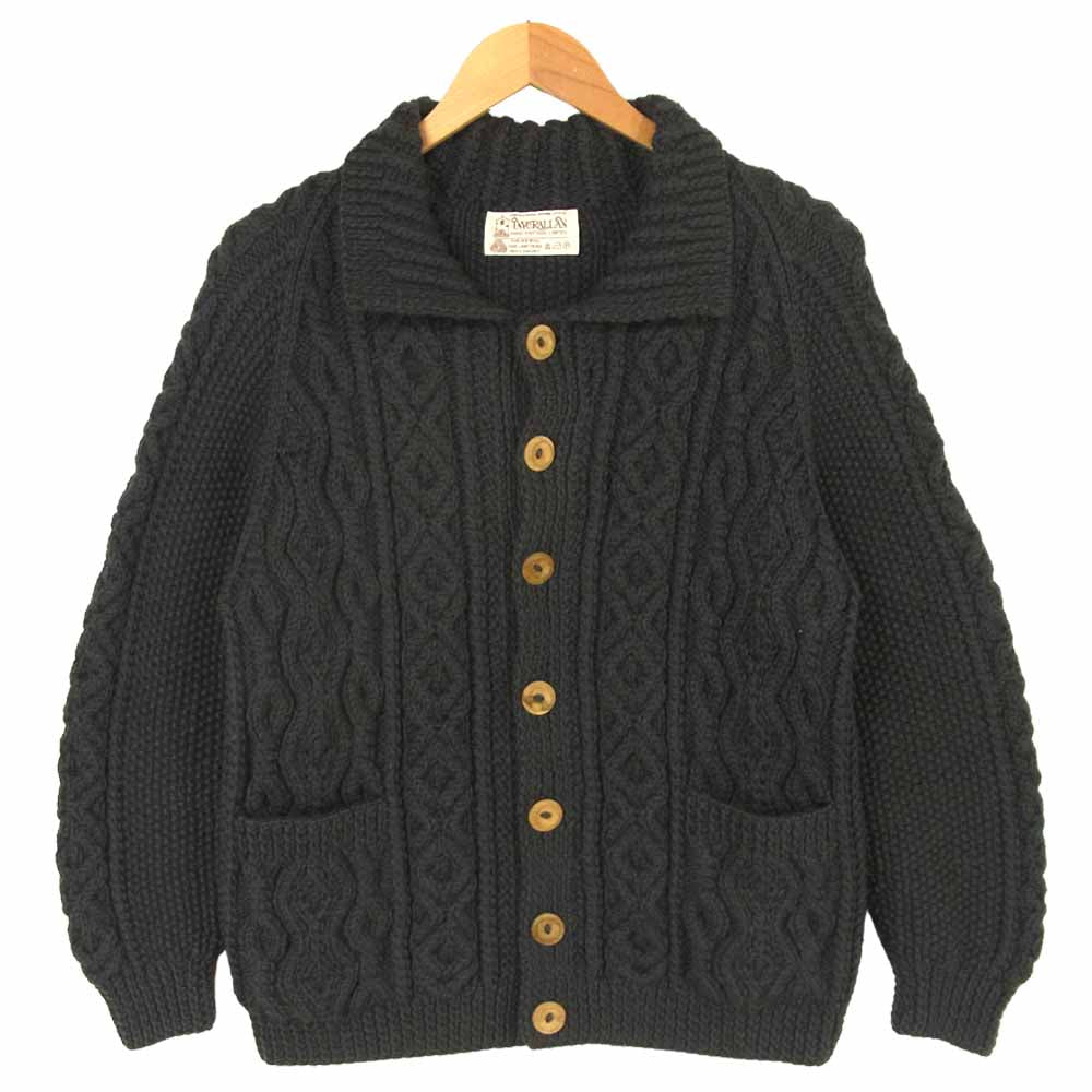 INVERALLAN インバーアラン 茶タグ 3A Lumber Cardigan ランバン ウール カーディガン グレー系【中古】