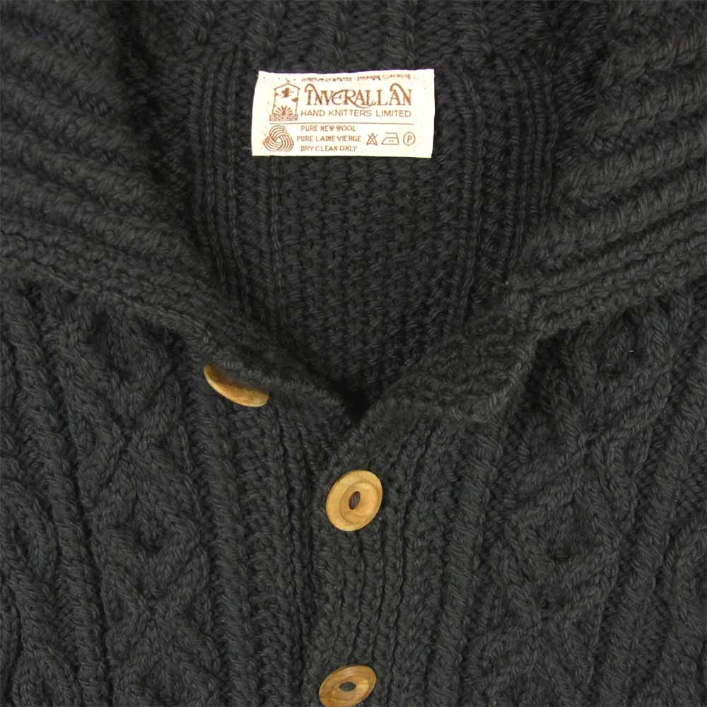 INVERALLAN インバーアラン 茶タグ 3A Lumber Cardigan ランバン ウール カーディガン グレー系【中古】