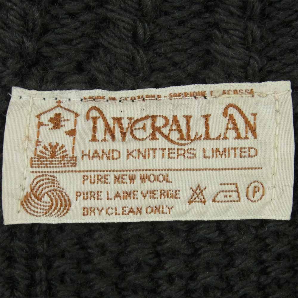 INVERALLAN インバーアラン 茶タグ 3A Lumber Cardigan ランバン ウール カーディガン グレー系【中古】