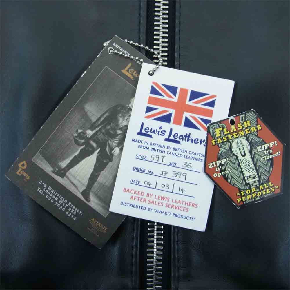 Lewis Leathers ルイスレザー CORSAIR TIGHTFIT コルセア タイト フィット シングル ライダース ブラック系 36【美品】【中古】