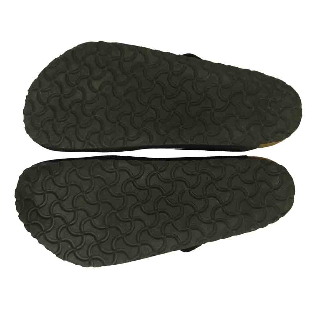 HTC エイチティーシー BIRKENSTOCK ビルケンシュトック BOSTON ボストン ターコイズ スタッズ スエード サンダル ブラック系 26.5cm【中古】