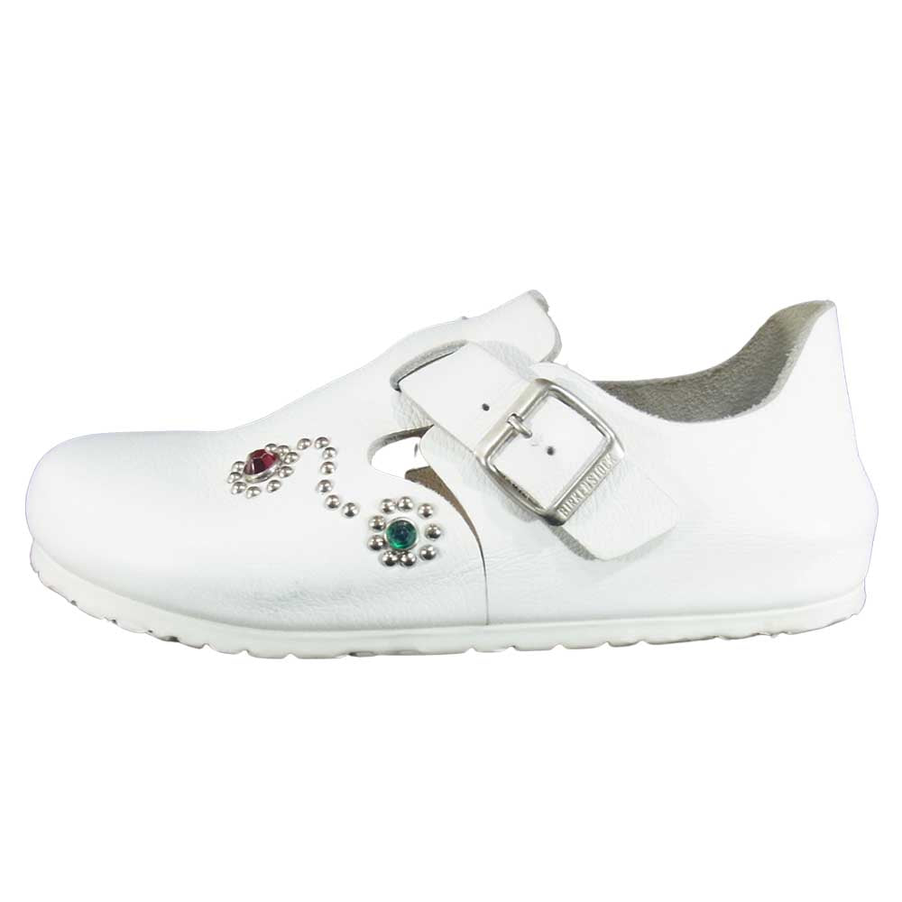 BIRKENSTOCK ビルケンシュトック London ロンドン スタッズ サンダル ストーン ホワイト系 38【中古】