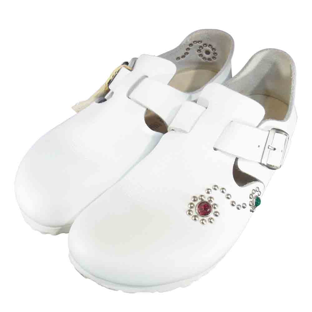 BIRKENSTOCK ビルケンシュトック London ロンドン スタッズ サンダル ストーン ホワイト系 38【中古】