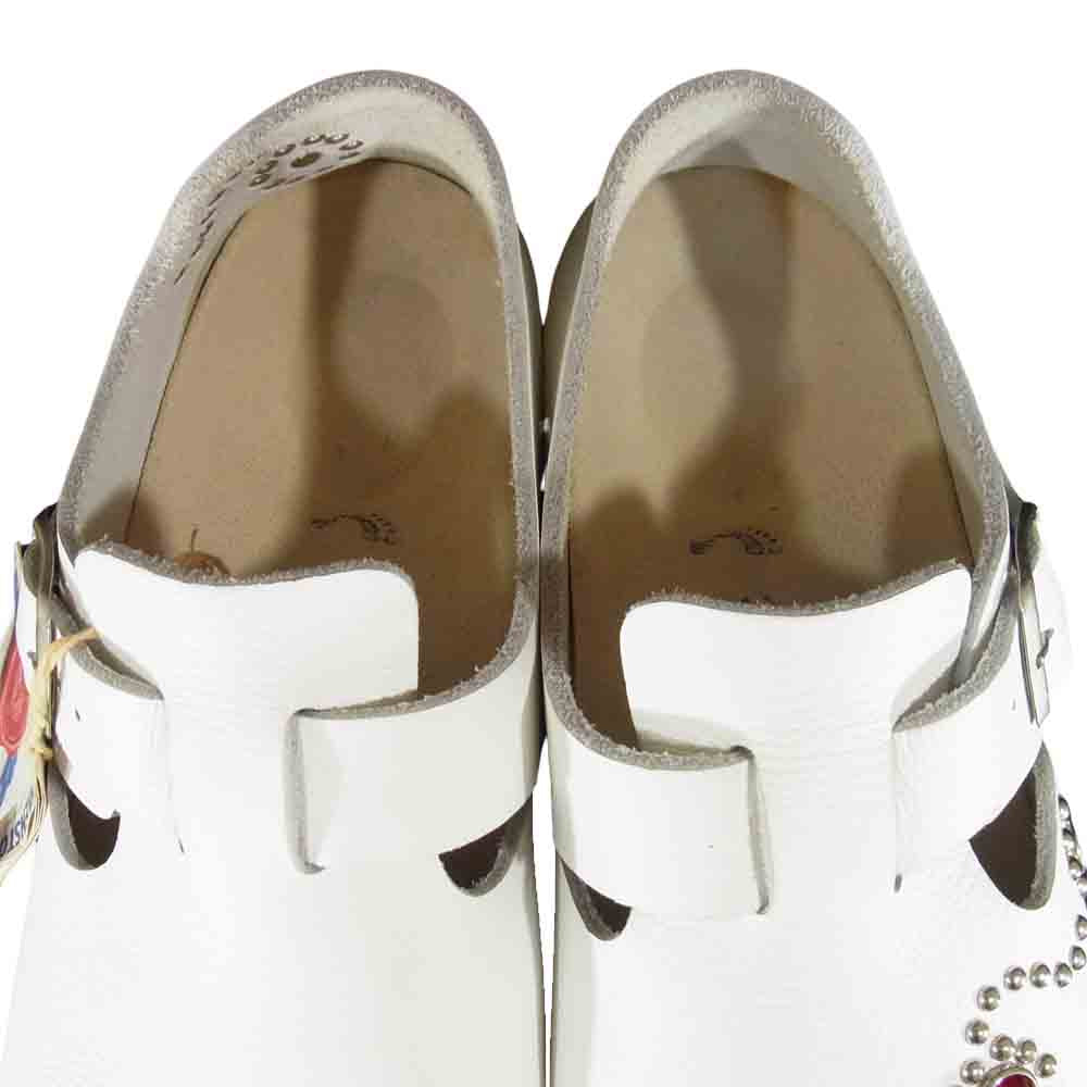 BIRKENSTOCK ビルケンシュトック London ロンドン スタッズ サンダル ストーン ホワイト系 38【中古】
