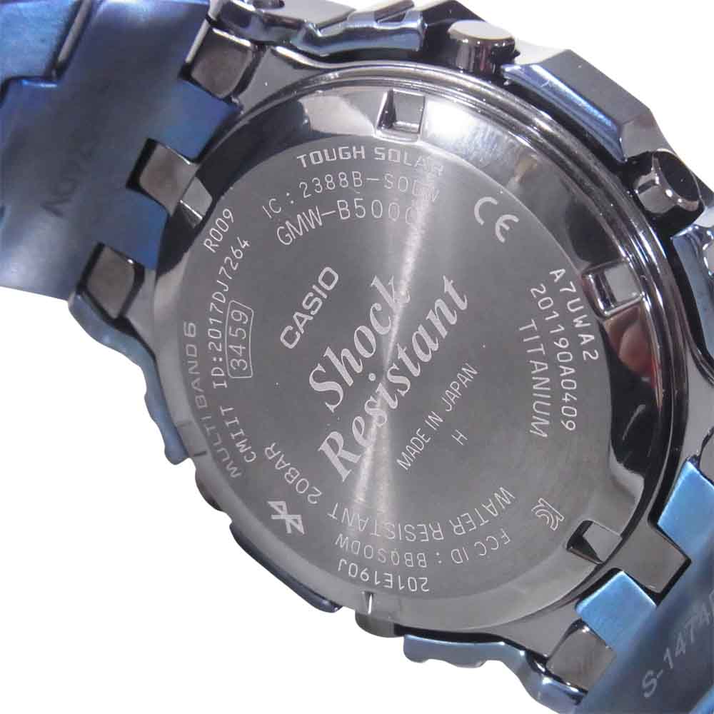 CASIO G-SHOCK カシオ ジーショック GMW-B5000TCF-2JR 電波ソーラー Bluetooth 時計 カモ ブルー系【極上美品】【中古】