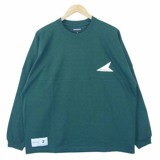 DESCENDANT ディセンダント 21SS 211ATDS-CSM19 CETUS JERSEY LS ロング スリーブ Tシャツ グリーン系 2【極上美品】【中古】