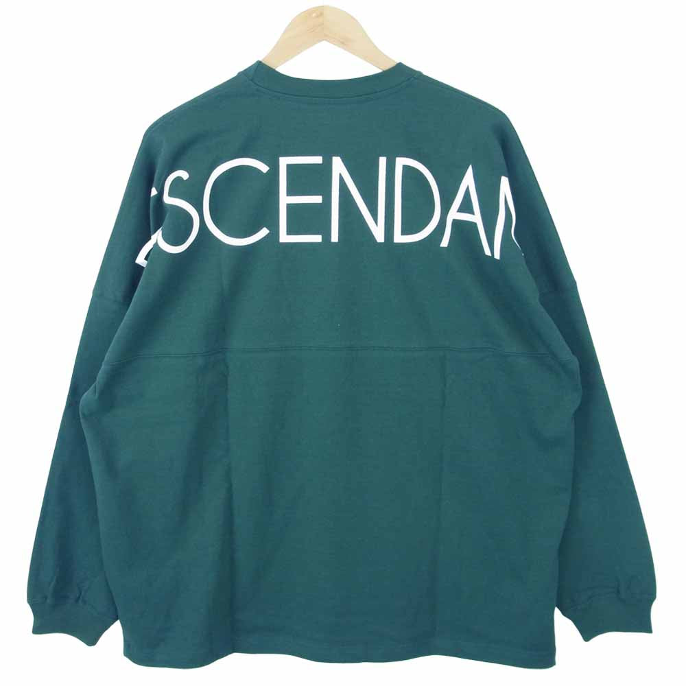 DESCENDANT ディセンダント 21SS 211ATDS-CSM19 CETUS JERSEY LS ロング スリーブ Tシャツ グリーン系 2【極上美品】【中古】