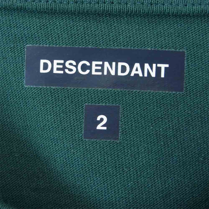 DESCENDANT ディセンダント 21SS 211ATDS-CSM19 CETUS JERSEY LS ロング スリーブ Tシャツ グリーン系 2【極上美品】【中古】